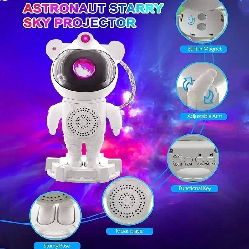 Astronaut Star Galaxy Projector Night Light