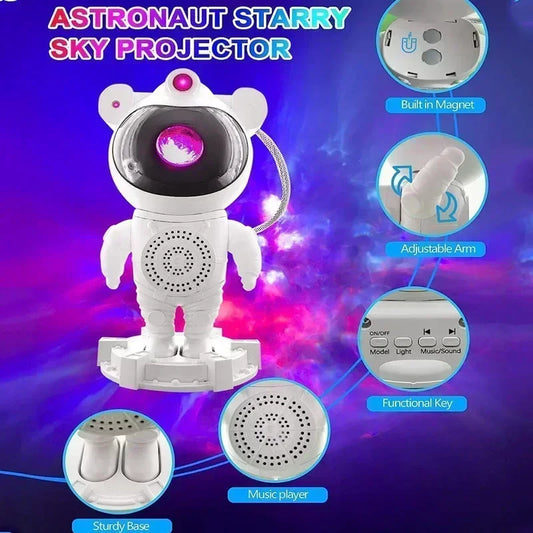 Astronaut Star Galaxy Projector Night Light