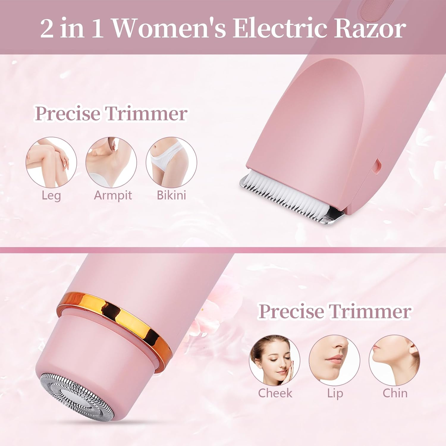 2-in-1 Dual Head Shaver for Women