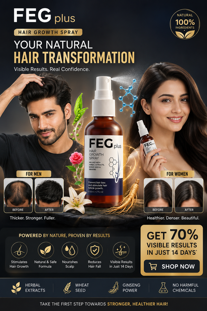 FEG Plus Minoxidil Beard & Hair Growth Serum