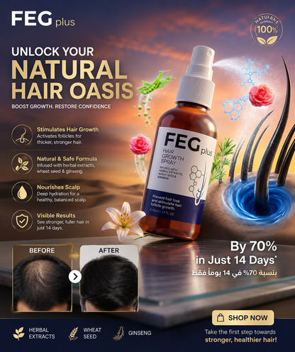 FEG Plus Minoxidil Beard & Hair Growth Serum